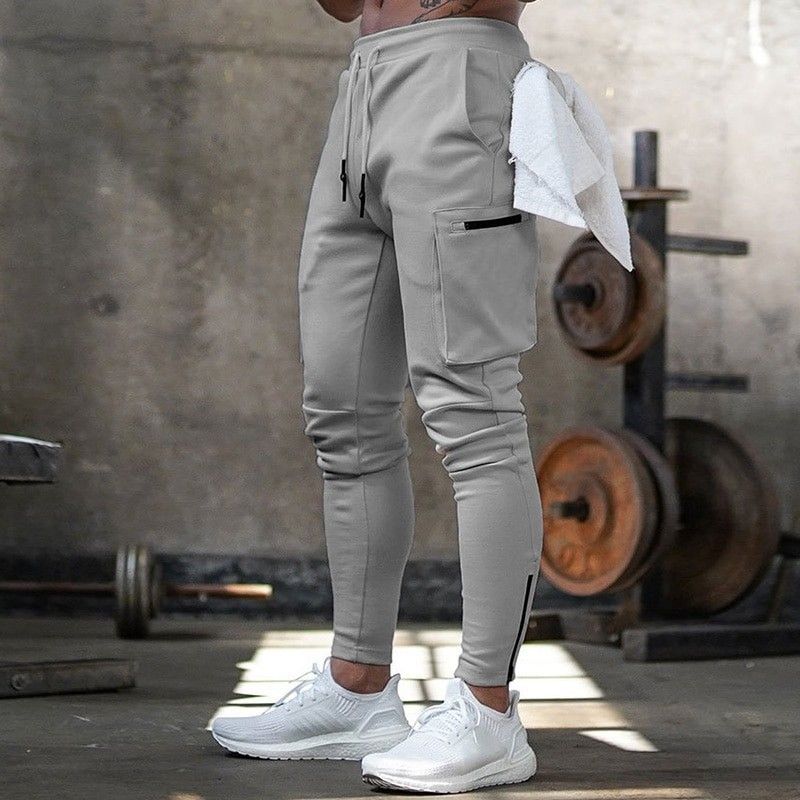 Joggers hommes 2020 pantalon Streetwear poches à glissière multiples Muscle hommes pantalon, survêtement survêtement 20CK19 | Al